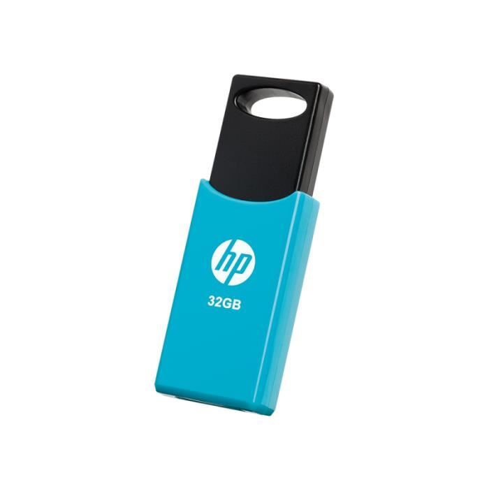 Clé USB - HP - 32Go - USB 2.0 - Lecture 14 Mo/s - Écriture 4 Mo/s - Porte-clés intégré