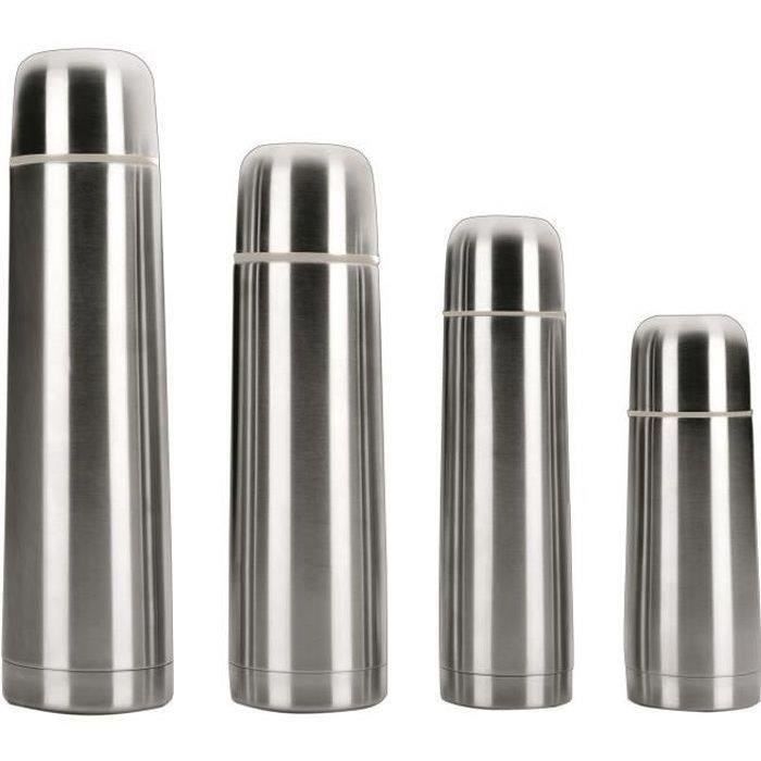 THERMOS INOX 300 ML. BOUTEILLE ISOTHERME INOX. CONSERVATION DES LIQUIDES. BOUTEILLE DOUBLE PAROI INOX 18/10. DUREE 24H. IDEAL POU...