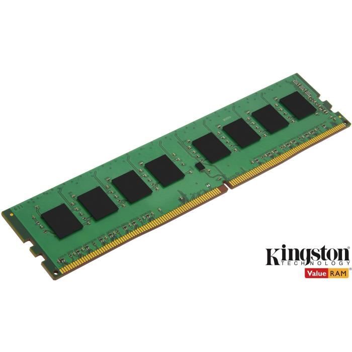 Vente Memoire PC KINGSTON - Mémoire PC RAM - ValueRam DIMM DDR4 - 8Go - 2666MHz - CAS 19 (KVR26N19S8/8) pas cher Vente Memoire PC KINGSTON - Mémoire PC RAM - ValueRam DIMM DDR4 - 8Go - 2666MHz - CAS 19 (KVR26N19S8/8) pas cher
