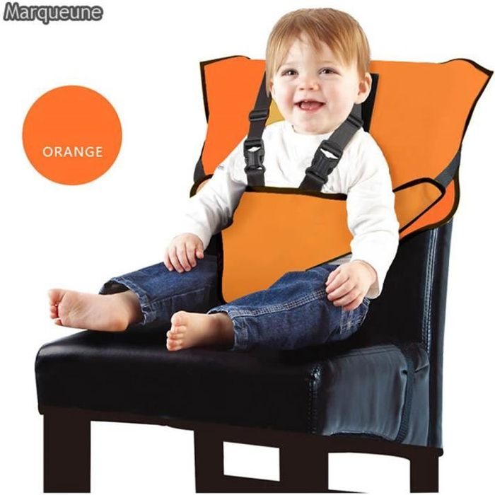 Chaise Nomade Bebe Chaise Haute Portable Marqueune Rehausseur De Chaise Pour Securite De Bebe Et Alimentation Facile Orange Cdiscount Puericulture Eveil Bebe