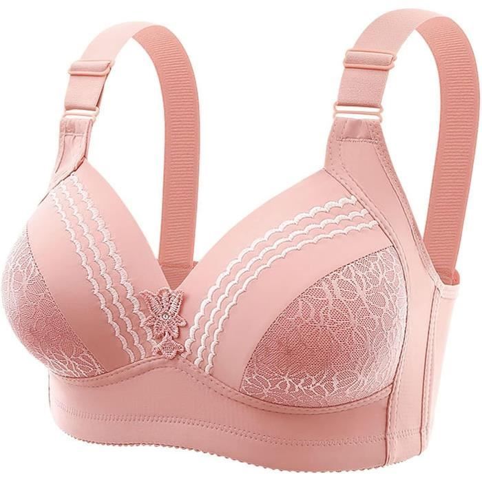 Jowowha Crop Top Soutien-Gorge Ouvert Push-Up Cuir PU – Brassière Sexy Dos Nu Fermeture Avant – S à 4XL – Lingerie Audacieuse