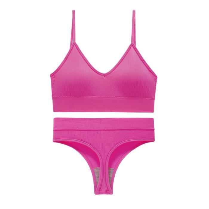 Hansber - Tenue De Sport Fille Été : Brassière Sans Manches Dos Croisé + Short Double Couche - Fitness, Danse, Gymnastique