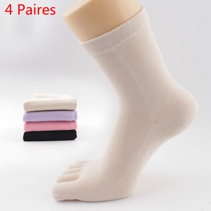 Chaussettes Homme Et Femme En Coton Respirantes - Lot De 6 Paires Blanc