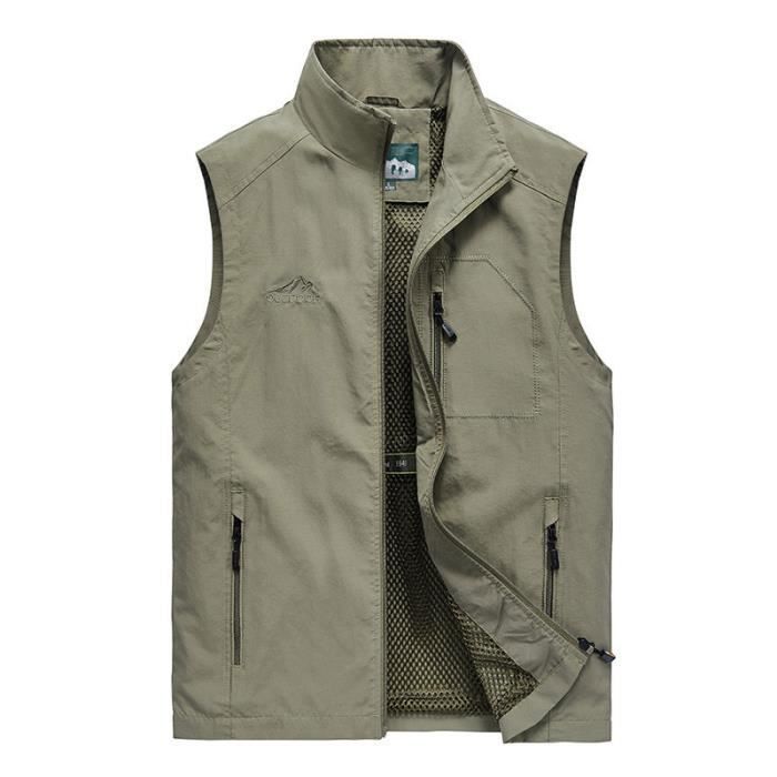 Gilet De Pêche Ausable Homme – Marron – Taille L – Toile Coton – Occasion Parfait état