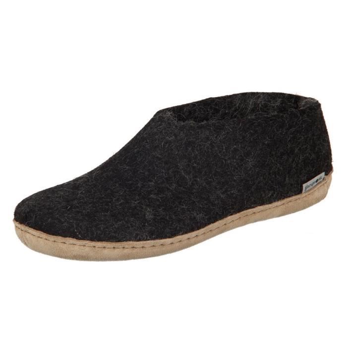 GLERUPS Baskets Glerups DK Shoe Charcoal Lammwollfilz - GLERUPS - Femme - Noir - Plat - Lacets