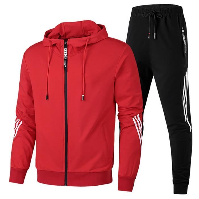 Ensemble Jogging Homme NOFS Tenue De Sport Tracksuit Sweat à Capuche Et