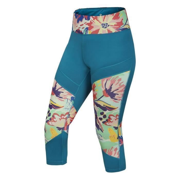 Legging femme Ocun Rhea 3/4 bleu - blue fjord