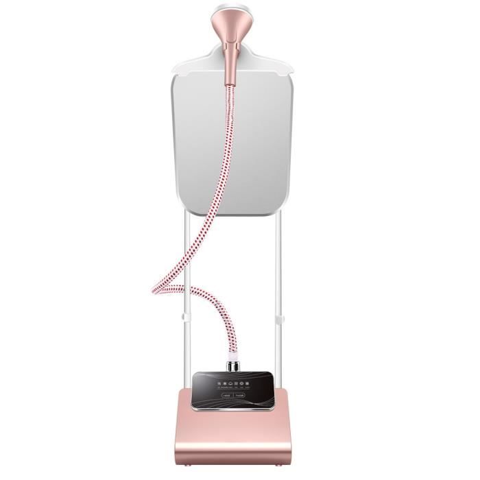 Niceey Steamer - Défroisseur à Vapeur avec Table à Repasser Verticale - 1800W - Réservoir 25L - 6 Programmes - Rose - Niceey