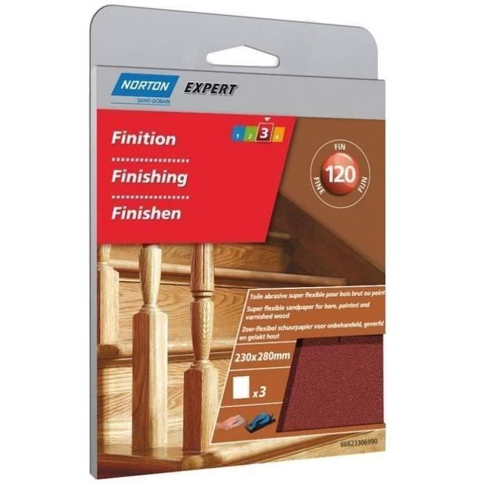 Abrasif superflexible grain 120 lot de 3