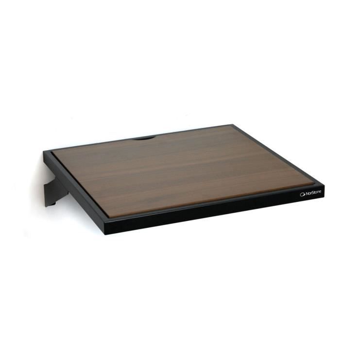 Étagère murale - NorStone - Esse WS - Noir et Noyer - Acier laqué - Verre trempé Étagère murale - NorStone - Esse WS - Noir et Noyer - Acier laqué - Verre trempé