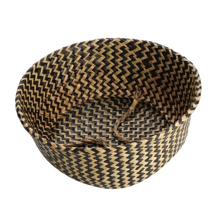 Panier En Jonc De Mer Tressé Pour Déco épurée 40 X 40 X 41 Cm Beige Naturel 91845442