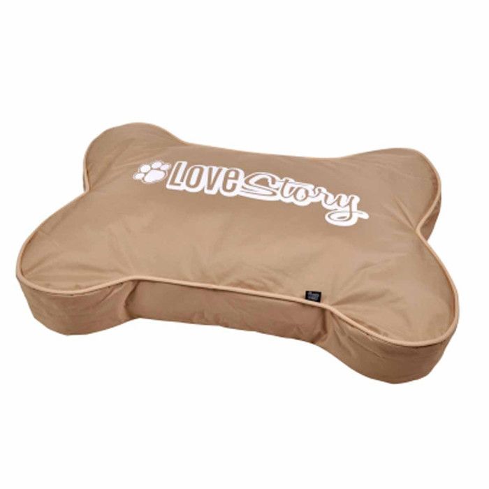 Coussin pour Chien Forme Os Good Dog 100cm Taupe