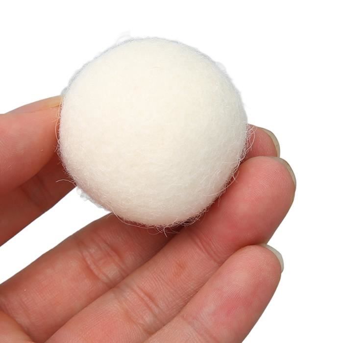 Lot De 24 Pompons En Feutre De Laine Naturelle - Diamètre 2cm, Pour Projets DIY Et Décoration