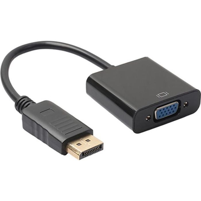 C/âble HD HDMI Vga vers HD Transfer Wire Vid/éo Adaptateur convertisseur HDTV C/âble auxiliaire Noir