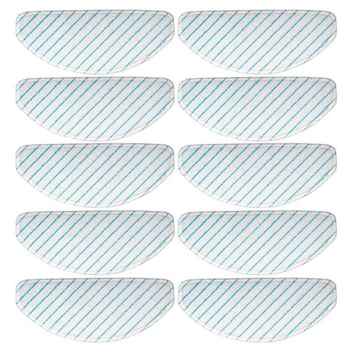 10 PièCes Chiffon Solide pour Ecovacs Deebot Ozmo T8 Aivi T8 MAX T8+ T9