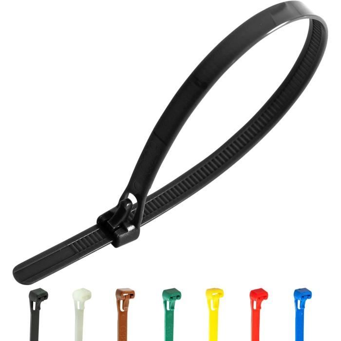Lot de 100 colliers de serrage noirs solides réutilisables Colliers — free download