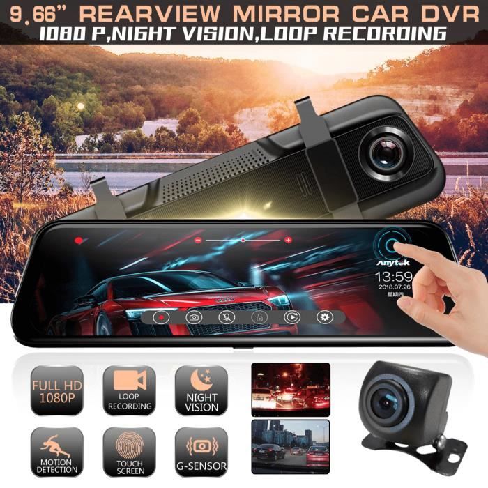 HD Voiture Dash Cam Cam/éra de Surveillance de Vision de Nuit /à lavant et /à larri/ère Recul Image int/égration Tableau de Bord Camera Recorder Double Objectif Enregistreur de Conduite