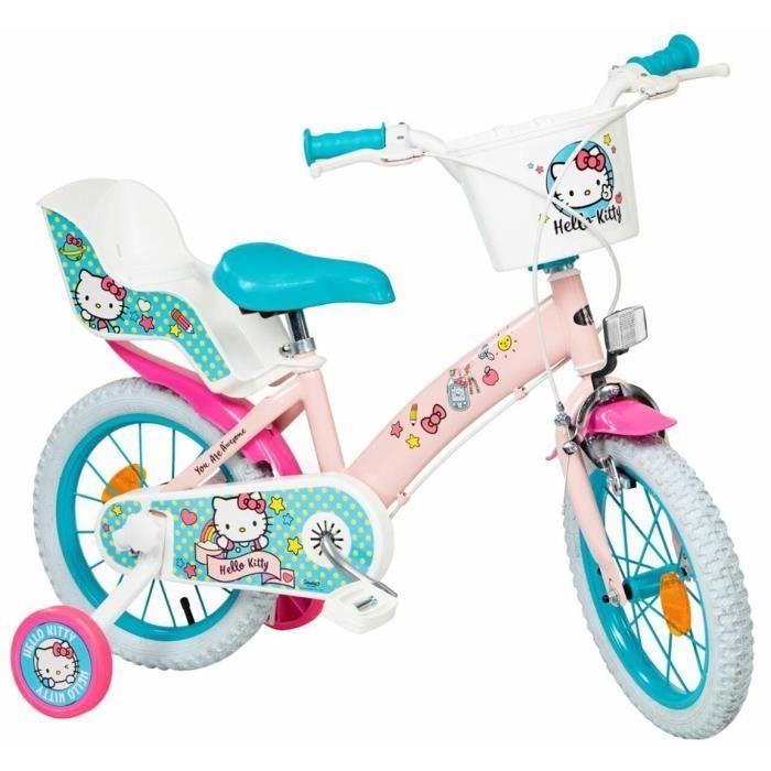 TOIMSA VÉLO 12'' HELLO KITTY ENFANT FILLE, ROSE PÂLE, PETITE TAILLE TO