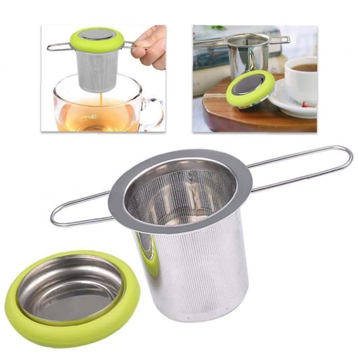 Thé En Vrac Pratique 4 Infuseurs à Thé Humanoïdes - Filtres Acier Inoxidable Avec Cuillère Et Brosse - Thé En Vrac Tisane Feuille De Framboisier