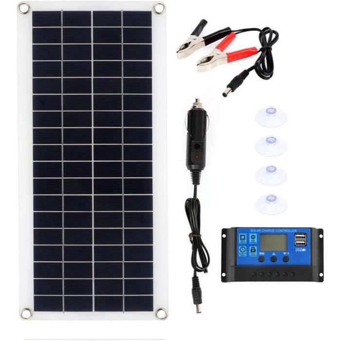 Panneau solaire 6 W pour caméra de sécurité extérieure avec port micro USB et USB – C, chargeur de panneau solaire pour caméra à batterie, compatible avec sortie Wyze/Reolink DC 5 V Panneau solaire 6 W pour caméra de sécurité extérieure avec port micro USB et USB – C, chargeur de panneau solaire pour caméra à batterie, compatible avec sortie Wyze/Reolink DC 5 V