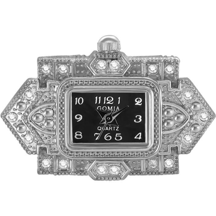 Montre étanche à motif gravure ajourée pour Hommes Noir-Doré