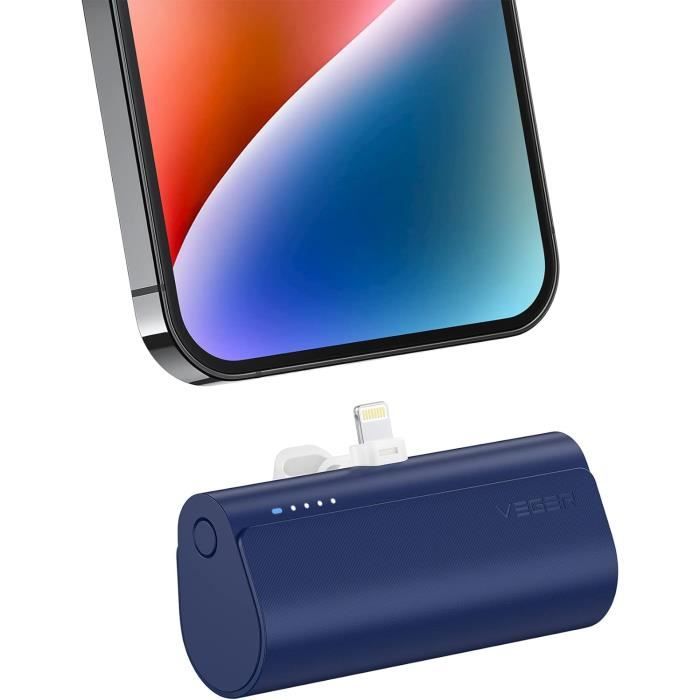 Batterie Externe Magnétique 5000mAh 20W - Charge Sans Fil Pour IPhone 12-16, Entrée USB-C - 10