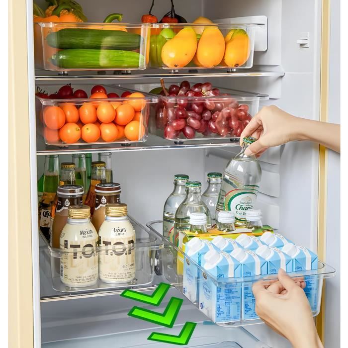 Ensemble 4 Boîtes De Rangement Transparentes Nagoyuki Pour Réfrigérateur Et Cuisine - Organisation Pratique