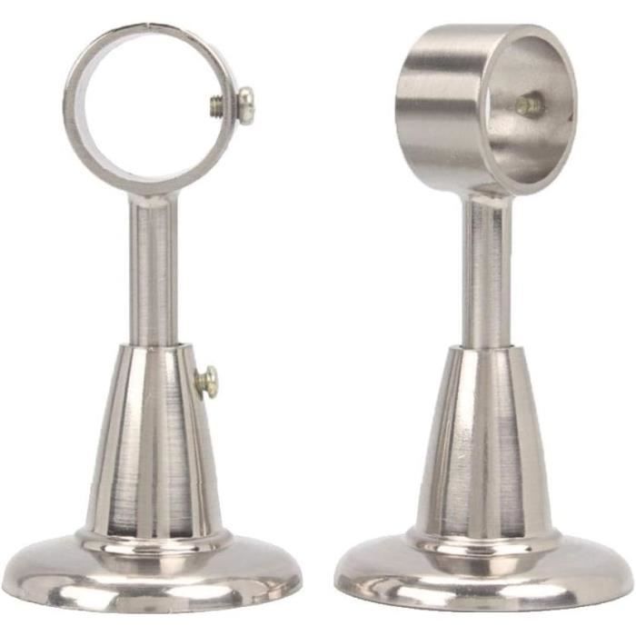 2 Supports De Tringle À Rideau En Métal 20-22Mm, Supports De Tringle À Rideau 22Mm, Matériau