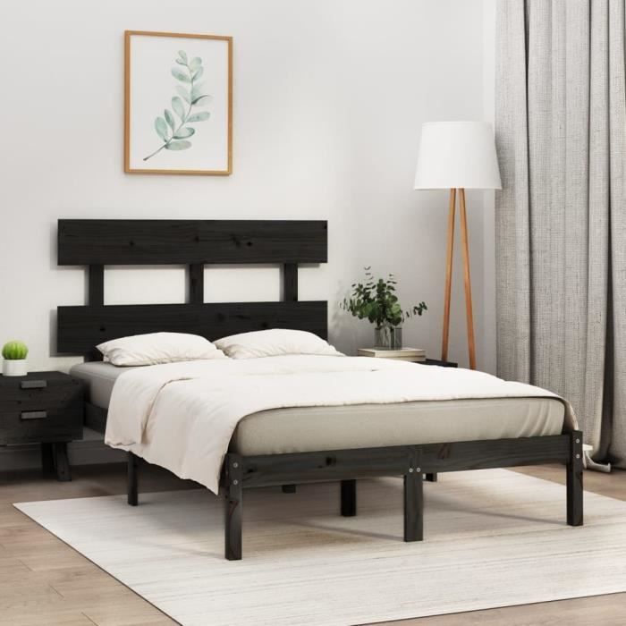 Cadre de lit pour matelas de 120x190 cm en bois de pin avec