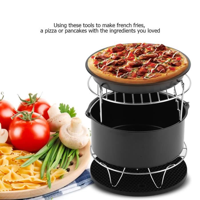 Ensemble d'accessoires pour friteuse à air Poêle à Pizza, 5 Pièces Kit  D'accessoires pour Friteuse à electromenager friteuse