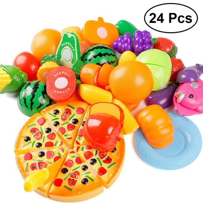 24pcs enfants coupe jouet ensemble alimentaire fruits et légumes pain  prétendre jouer d'éducation DINETTE - CUISINE - Cdiscount Jeux - Jouets