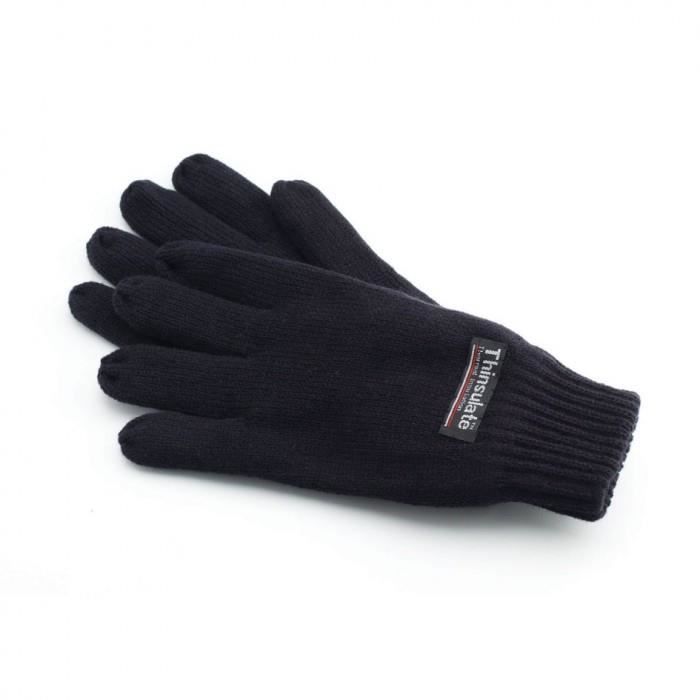 gants homme de protection thermique - thinsulate 3m noir homme