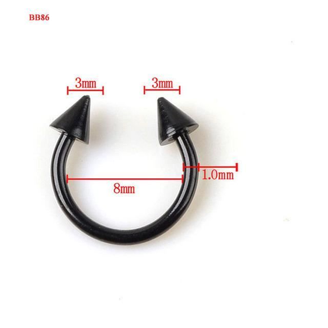 Piercing au nez,BB86Boule chirurgicale en acier inoxydable, 10 pièceslot, Piercing pour le