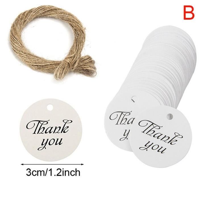 ETIQUETTE CADEAU,1--Étiquettes De Remerciement En Papier Kraft Pour La
