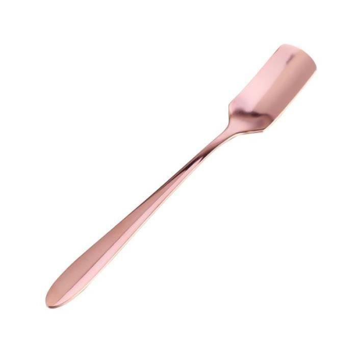 Cuillère à glace longue en acier inoxydable,cuillère ronde en acier
