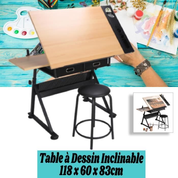 Table à Dessin A1 FORMIDABLE - Avec Mouvement Parallèle Et Inclinaison Réglable