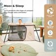 Babymoov Lit parapluie Moov&Sleep - Ultra Compact & Léger (<5kg) - Montage/Pliage rapide et simple - Intérieur/Extérieur, Sable-1