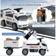 COSTWAY Camion Porteur pour Enfants - Volant Directionnel avec Klaxon et Phares Lumineux 18 - 36 Mois Charge Max : 20 kg Blanc-1