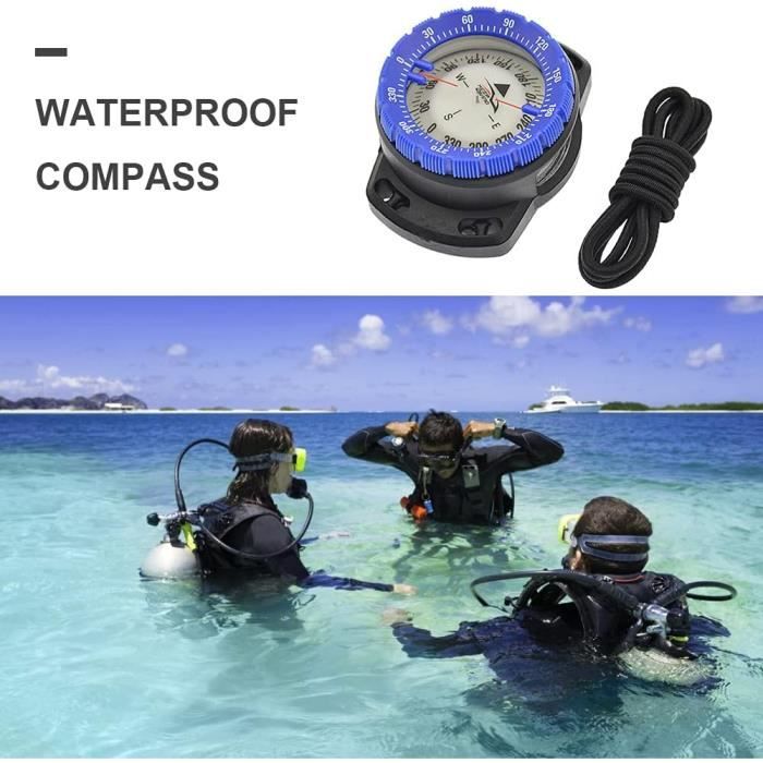 Boussole De Plongée étanche Lumineuse – ABS, Lueur Dans Le Noir, Clip, Profondeur 50 M