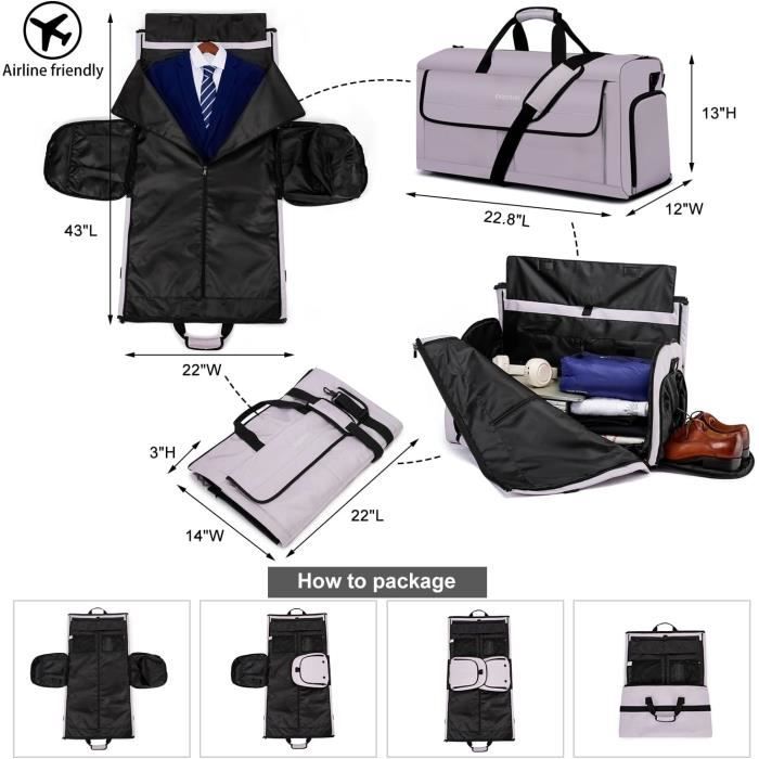 Housse Costume Voyage Sac De Voyage En Simili Cuir écoresponsable