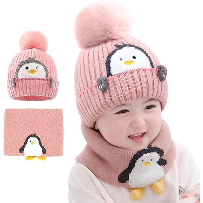 Bonnet Bébé Fille Hiver Pompom Bonnet d'hiver Enfant avec Pompons pour  Garder au Chaud garçons et Filles Bonnets d'hiver - Cdiscount Prêt-à-Porter