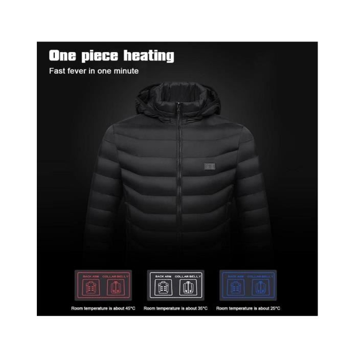 USB veste chauffante électrique 19 zones veste chauffante manteau