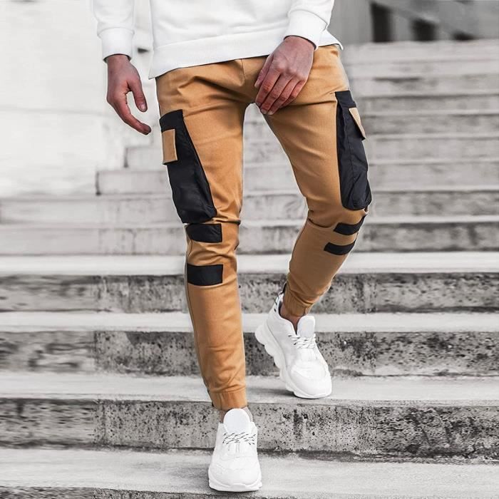 Pantalon de Travail Homme Pantalon Cargo Homme Pantalon Jogging Slim Fit  Coton Jogging Sport Pantalon avec Quatre Poches Pantalon Kaki - Cdiscount  Sport