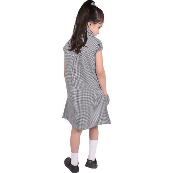 Uniforme Scolaire Plissés Vichy Carreaux Robe d'été Avec Bobble