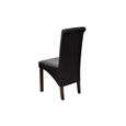 :)20380 GRAND 6 x Chaises de salle à manger ECONOMIQUE - Chaise de cuisine Chaise Scandinave - Fauteuil - Noir - Similicuir-2
