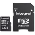 Carte mémoire flash INTEGRAL pour smartphone et tablette - Micro SD - 32 Go - Class 10 - UHS-I-2