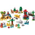LEGO® 10907 DUPLO Les Animaux du Monde Jouet Éducatif pour Enfant de 2 - 5 ans incluant des figurines, un Avion et 15 Animaux Duplo-2