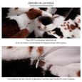 Oreiller -MERKMAK Coussins 50 x 50 cm -Motif brun blanc - Velours Décor Canapé Salon Chambre Bureau-2
