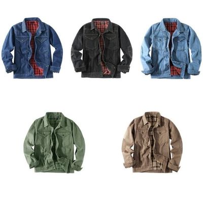 Veste D'hiver En Jean Pour Homme - En Polaire épaisse Et Chaude