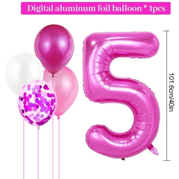 Ballon Hélium - Happy Birthday Rose / Noir - Cdiscount Maison
